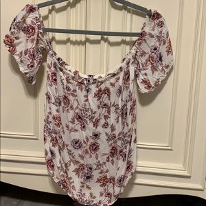 Off the shoulder floral top
